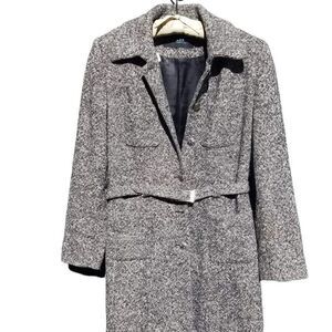 Kenneth Cole Brown Tweed Coat - Wool Blend -  Read size info